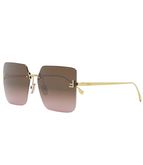 59mm square sunglasses fendi|fendi geometric sunglasses.